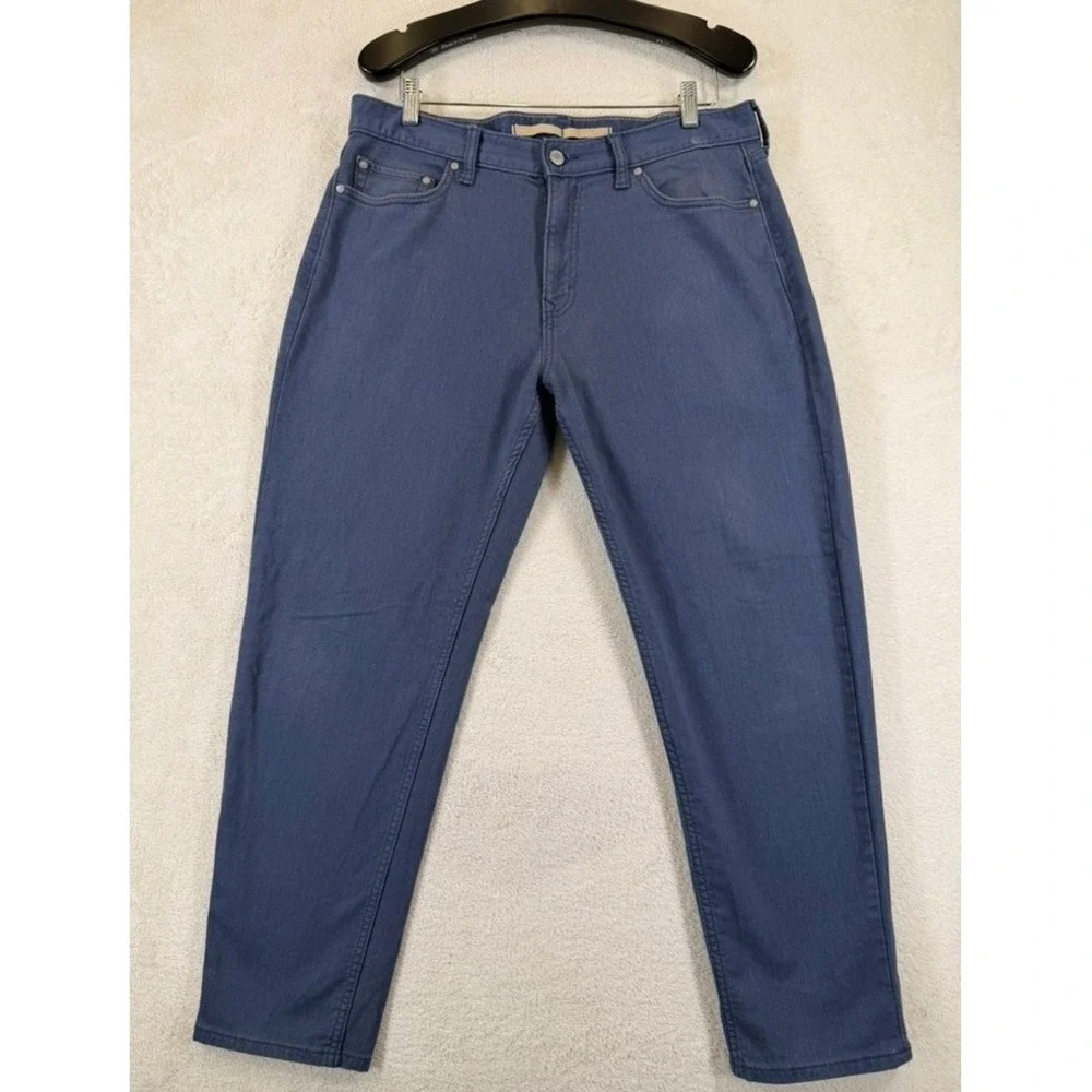 Banana Republic Travel Jean Athletic Fit Blue Heather Mens 35x30 Washwell